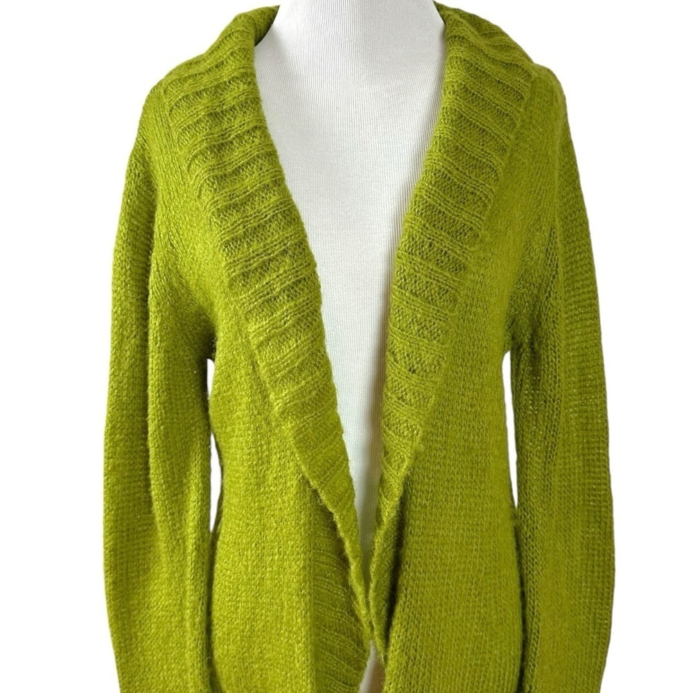 Wooden Ships Lightweight Wrap Cardigan in Fern Forest Green Size Medium Large - Picture 3 of 9